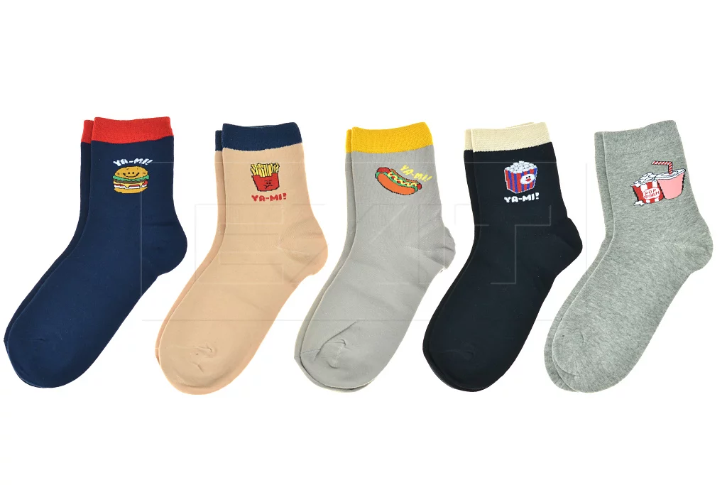 Dámské ponožky s jídlem Aura.via NZC5019 - 5 párů, velikost 35-38