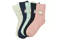 Dámské bambusové ponožky s Kočičkou Aura.via NN5679 - 5 párů, velikost 38-41